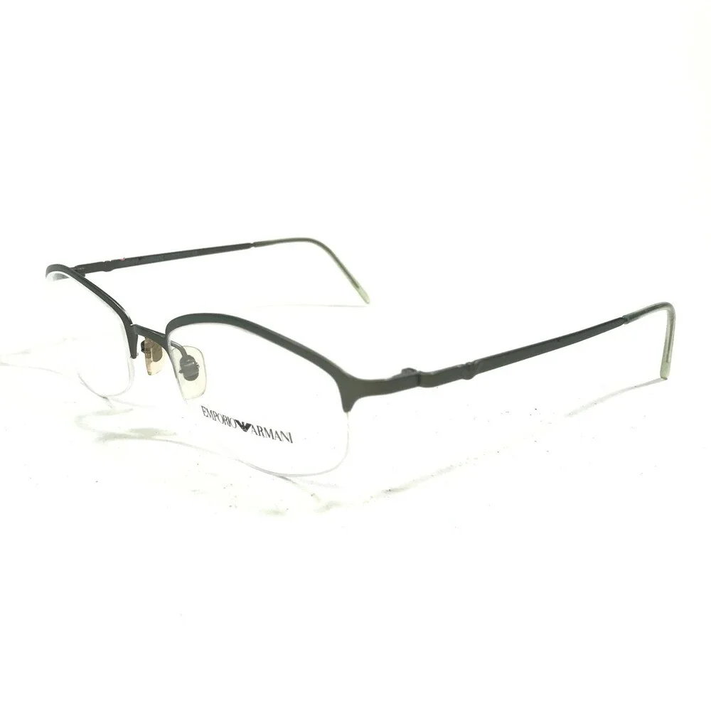 Emporio Armani Eyeglasses Frames 144 1216 Gray Round Half Rim 50-19-135